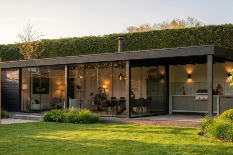 droomtuin ingericht met overkapping